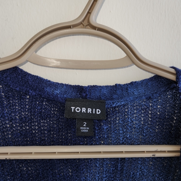 Torrid Blue Tie-Dye Knit Cardigan - Picture 6 of 6